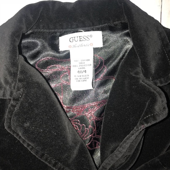 ⭐️ Guess 4T velvet fitted tailored coat jacket - Picture 2 of 4